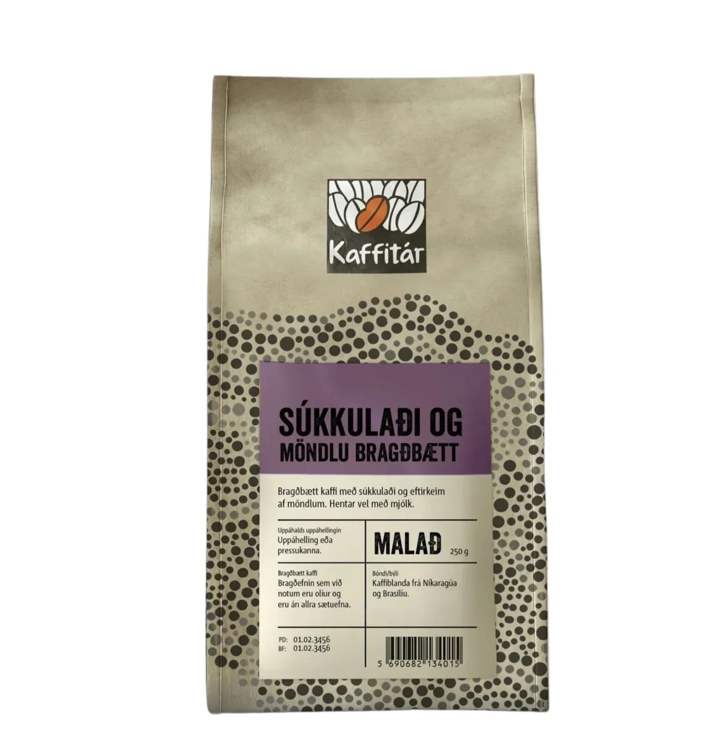 Súkkulaði og Möndlu Bragðbætt / 250 gr Grinded - nammi.isKaffitár