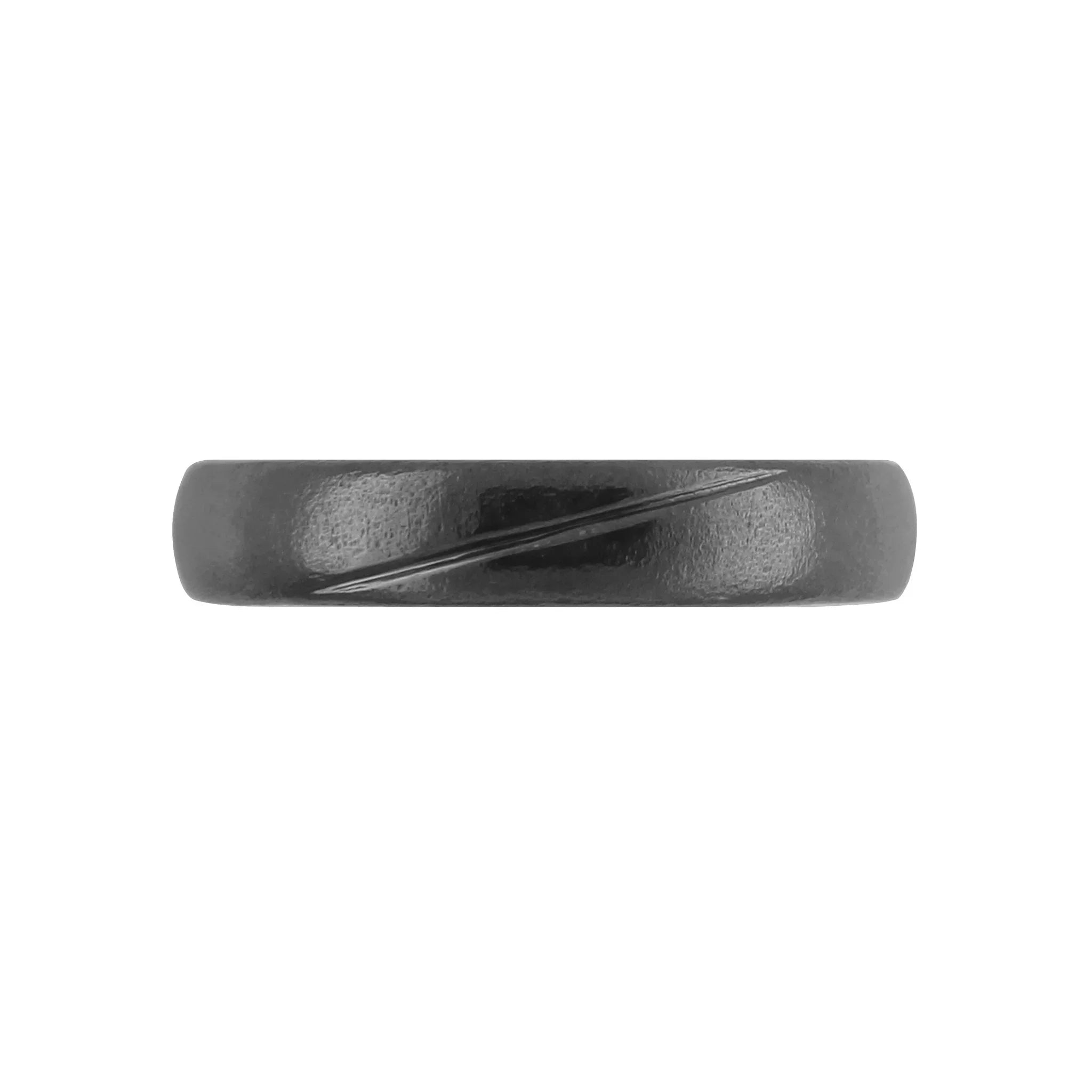 Tantalum Ring - Fine Hammered Oxidised & Polished - Black Surface - nammi.isÓfeigur