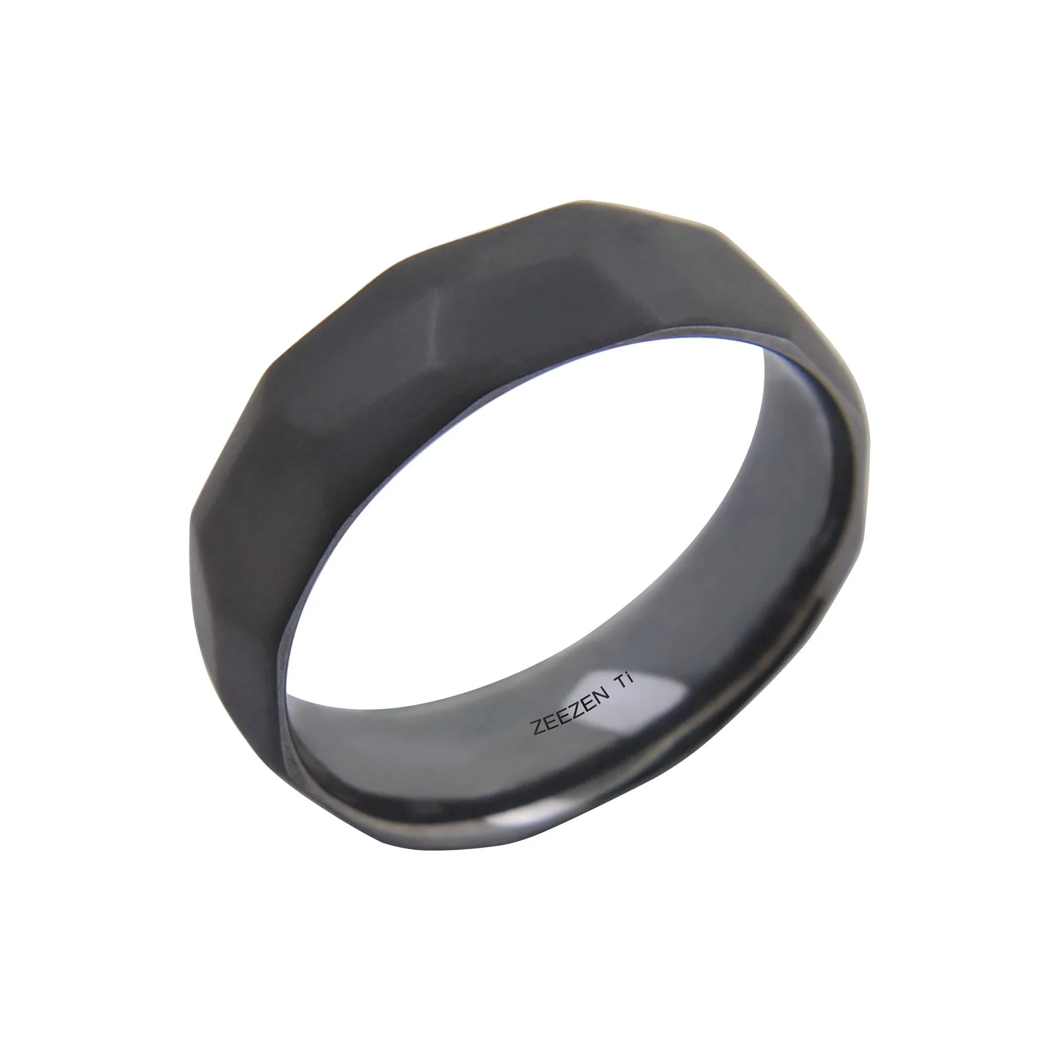 Tantalum Ring Large Hammered Sandblast Black - nammi.isÓfeigur