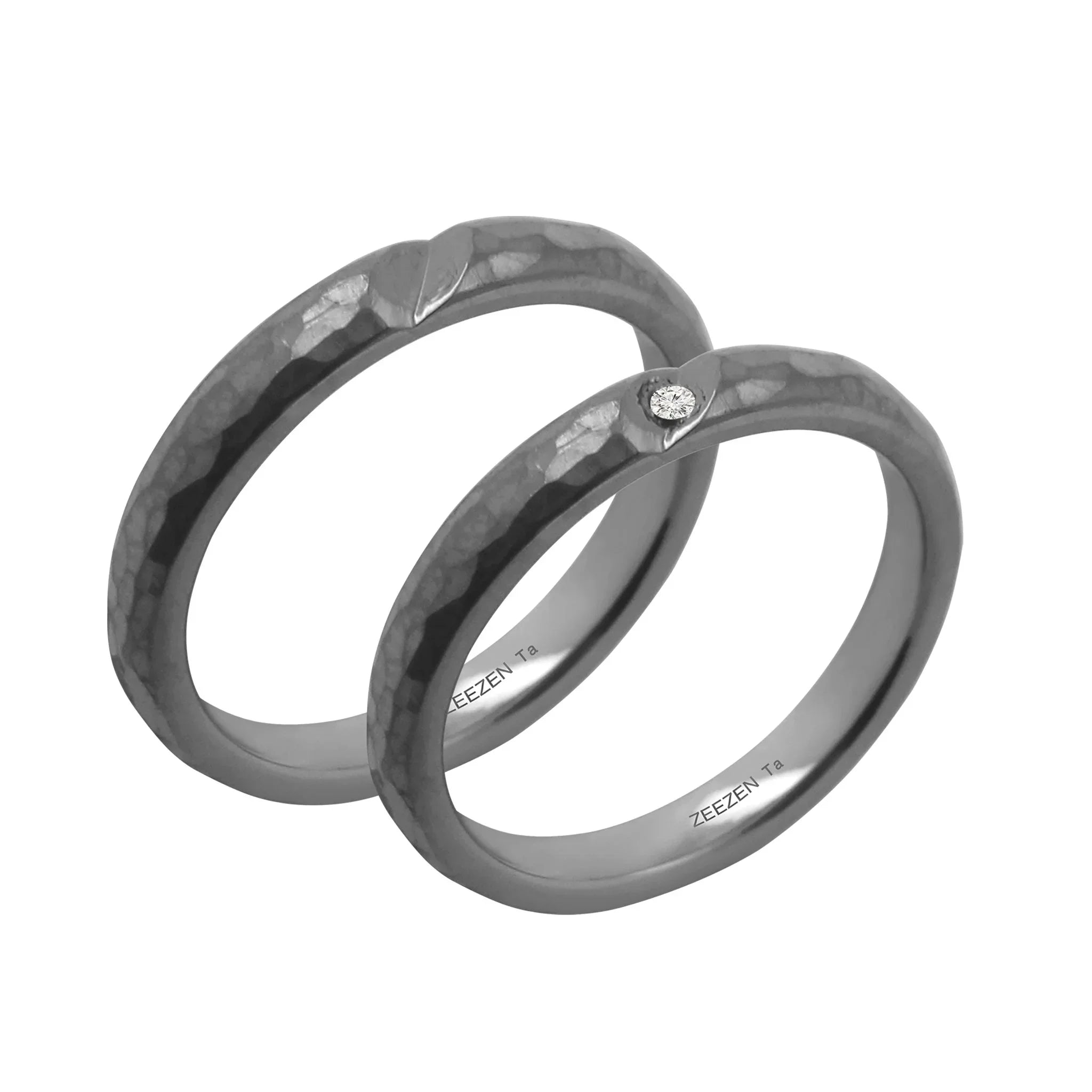 Tantalum Ring w/ Lab-Grown Diamond - nammi.isÓfeigur