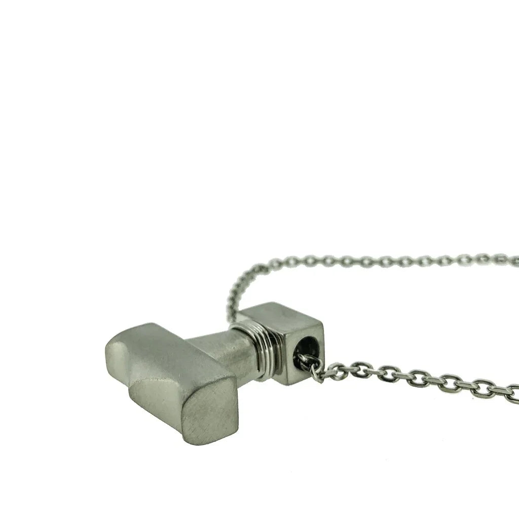 Thors Hammer - Titanium Large - Matt - chain - nammi.isÓfeigur
