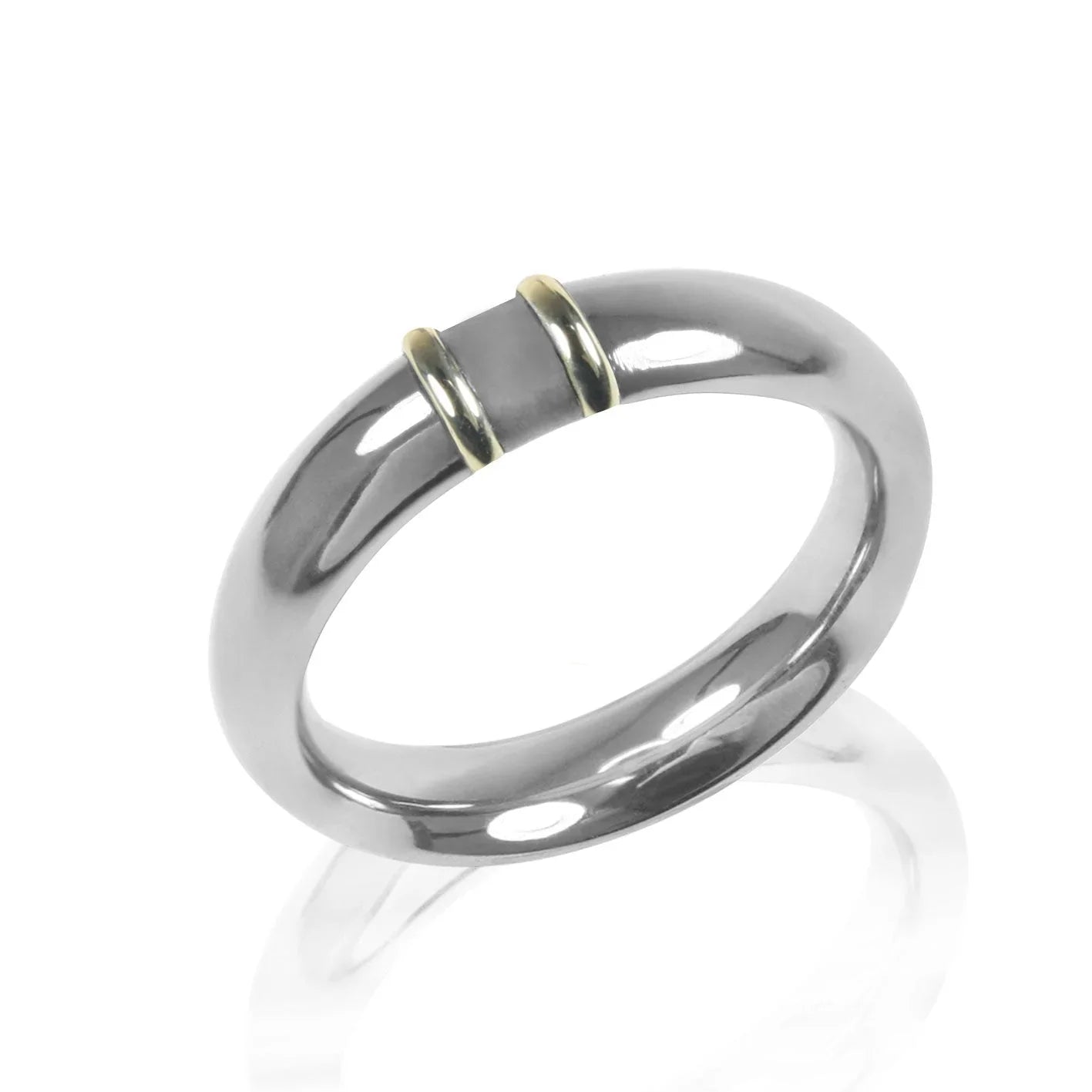 TITAN RING W/ 18K POLISH/MAT - nammi.is