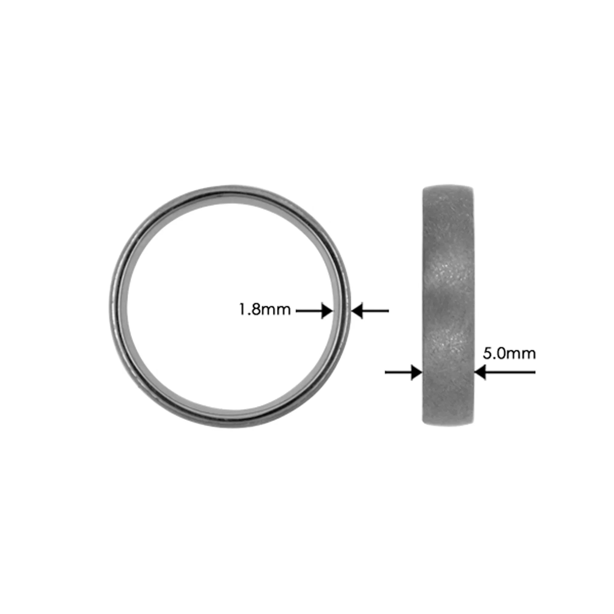 Titan Ring w/ Tantalum Iced Surface - nammi.isÓfeigur