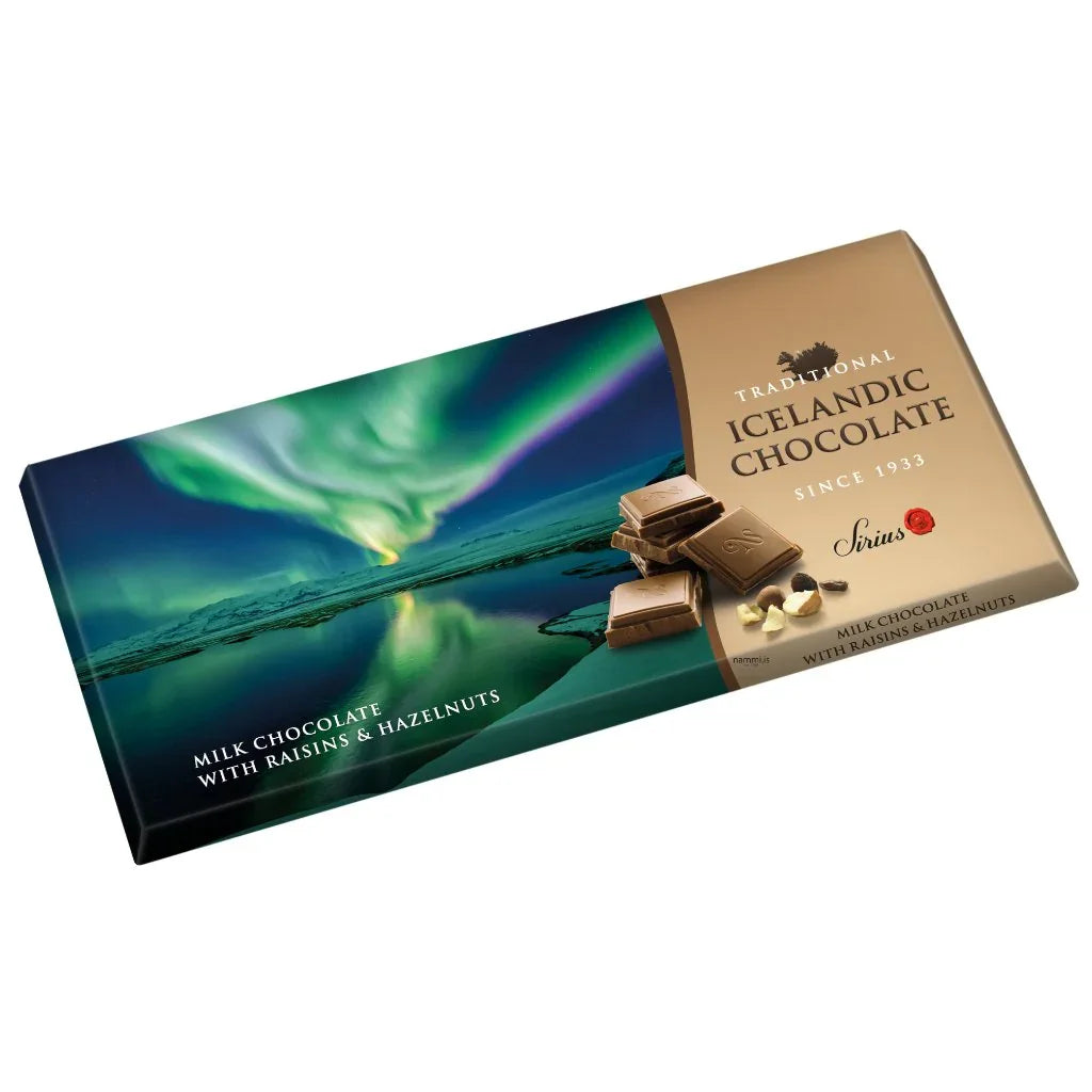 Traditional Icelandic Chocolate / with Raisins & Hazelnuts (100 gr.) - nammi.isNói Síríus