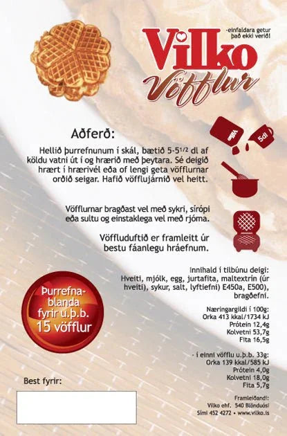 Vilko Waffle MIx (500gr.) - nammi.is