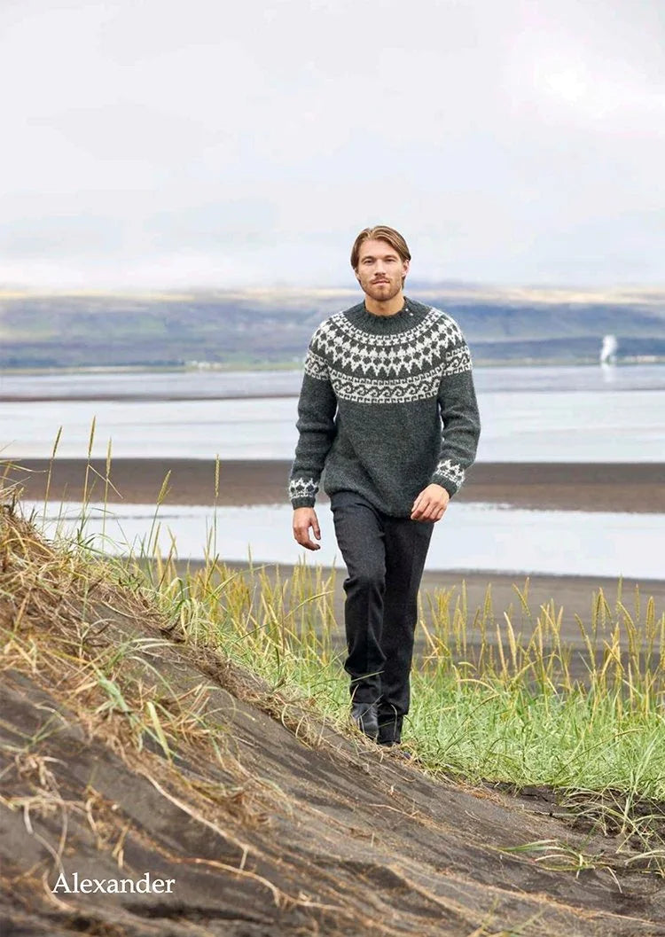 Wool Sweater - Alexander (gray-green) - nammi.is