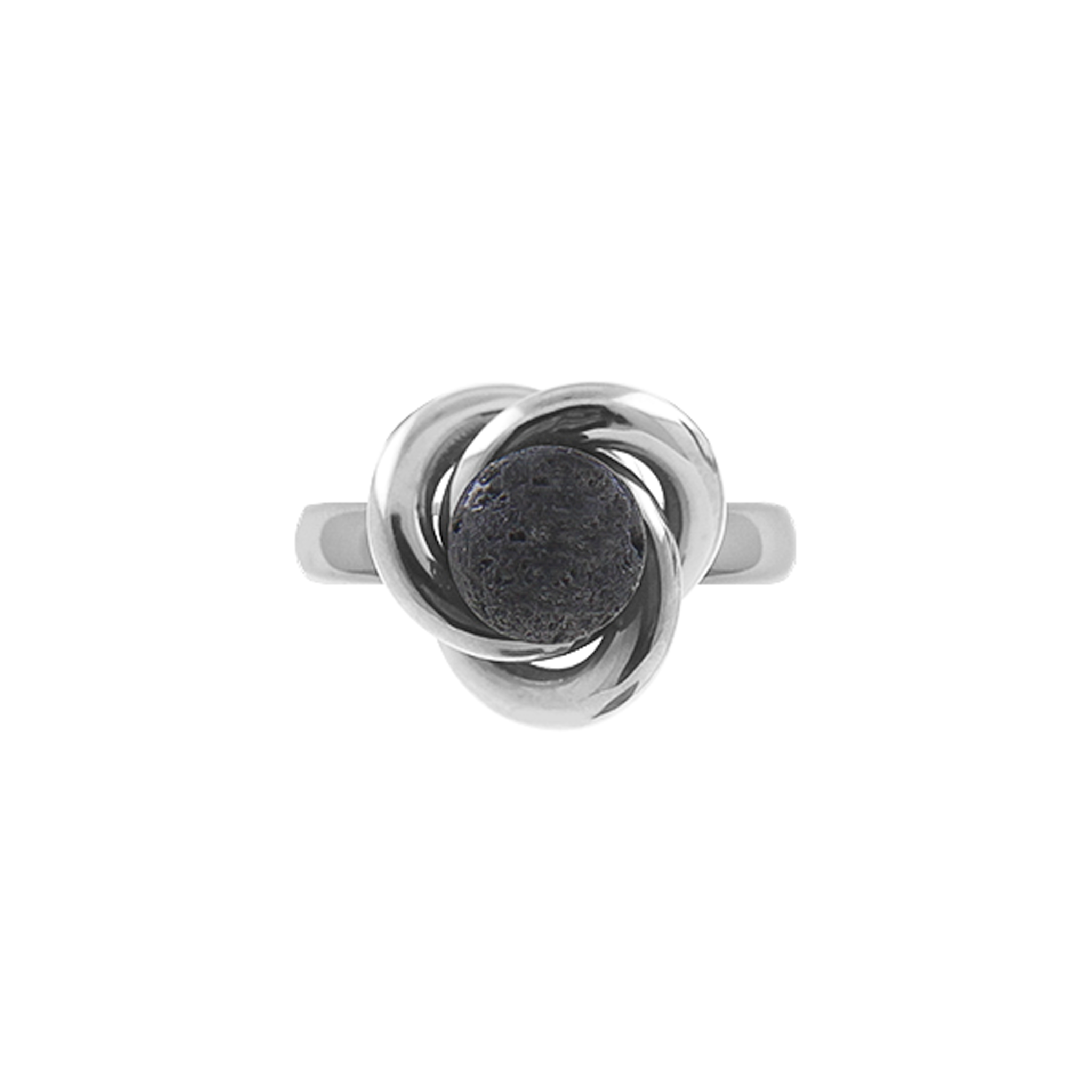 This titanium ring features a beautiful Celtic knot design enhanced by a striking 8mm lava stone. Part of the Celtic Knot Lava Collections, this ring is expertly crafted by Zeezen with attention to detail and quality. Ófeigur gullsmiðja, Skólavörðustígur 5, 101 Reykjavík, Iceland.