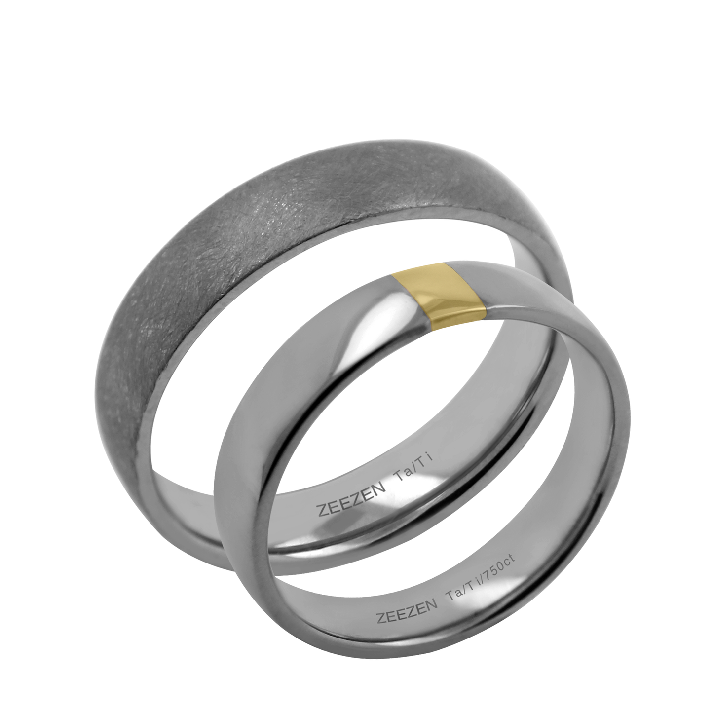 Zeezen Engagement Rings - Titan Ring w/ Tantalum Iced Surface  - ofeigur.is