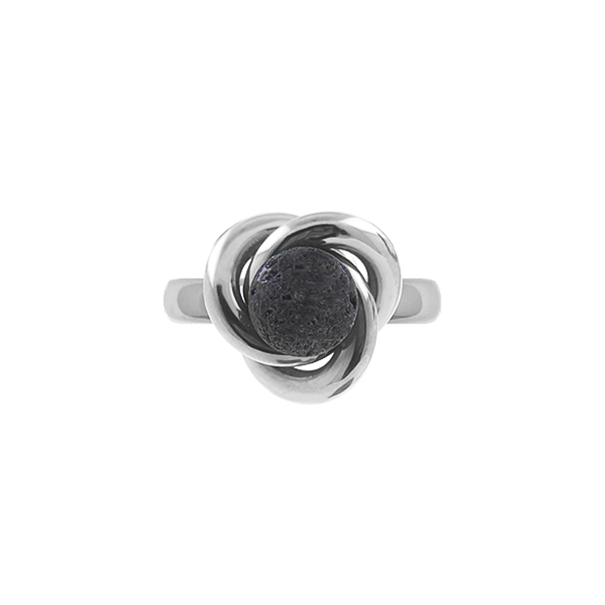 Celtic Knot Titanium Ring w / Lava stone - nammi.isZeezen