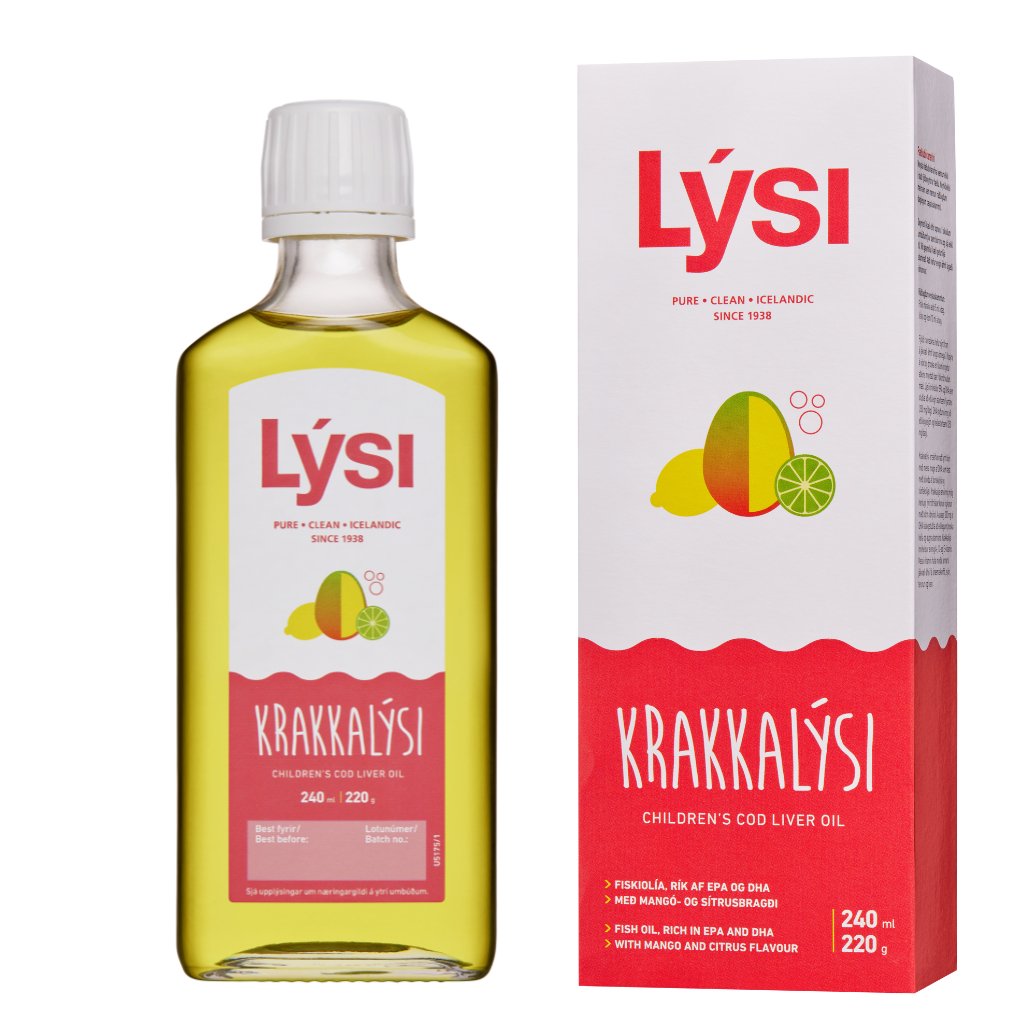 Children's Cod Liver Oil Liquid / Mango & Lemon (240 ml) - nammi.isLýsi