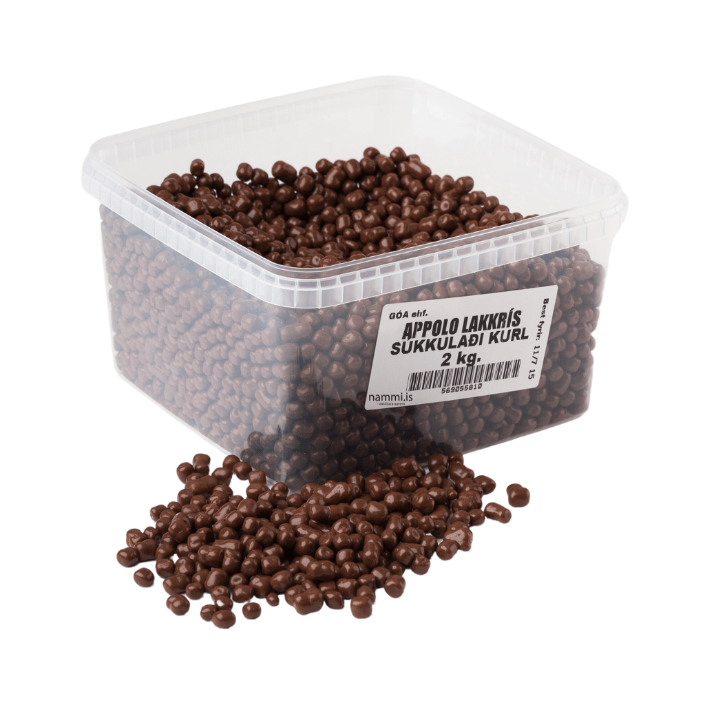 Chocolate covered Liquorice bits / Small cuts (2 kg) - nammi.isGóa Linda