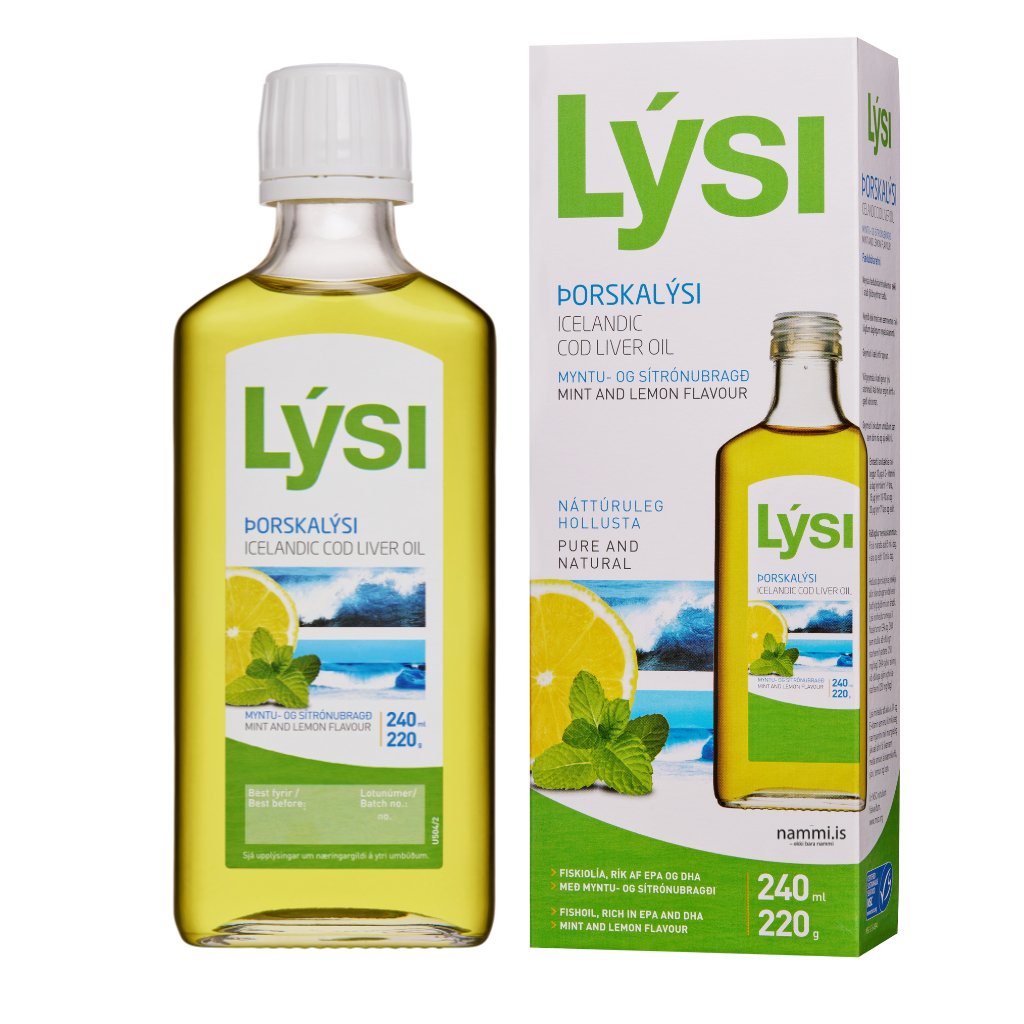 Cod Liver Oil - Mint & Lemon (240 ml) - nammi.isLýsi