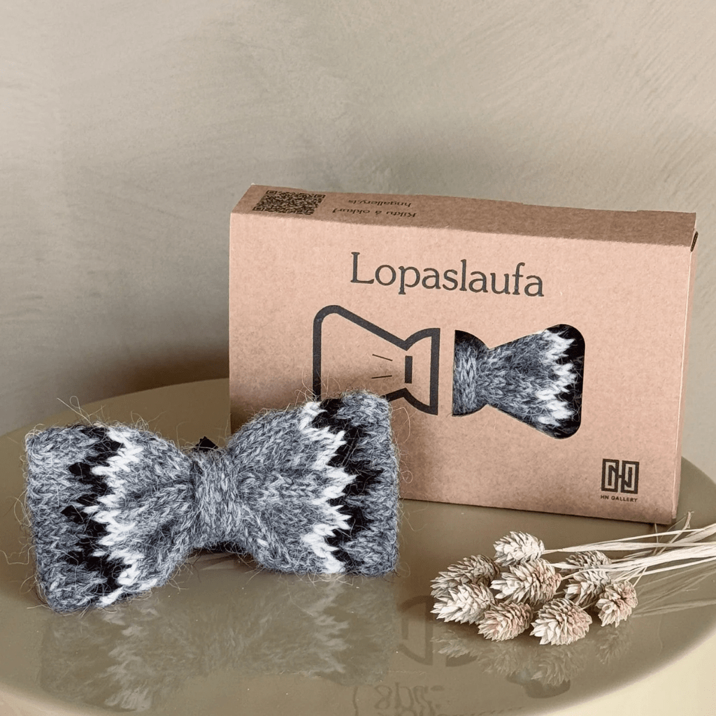 Lopaslaufa / Grey, White & Black Bow Tie - nammi.isHN GALLERY IS