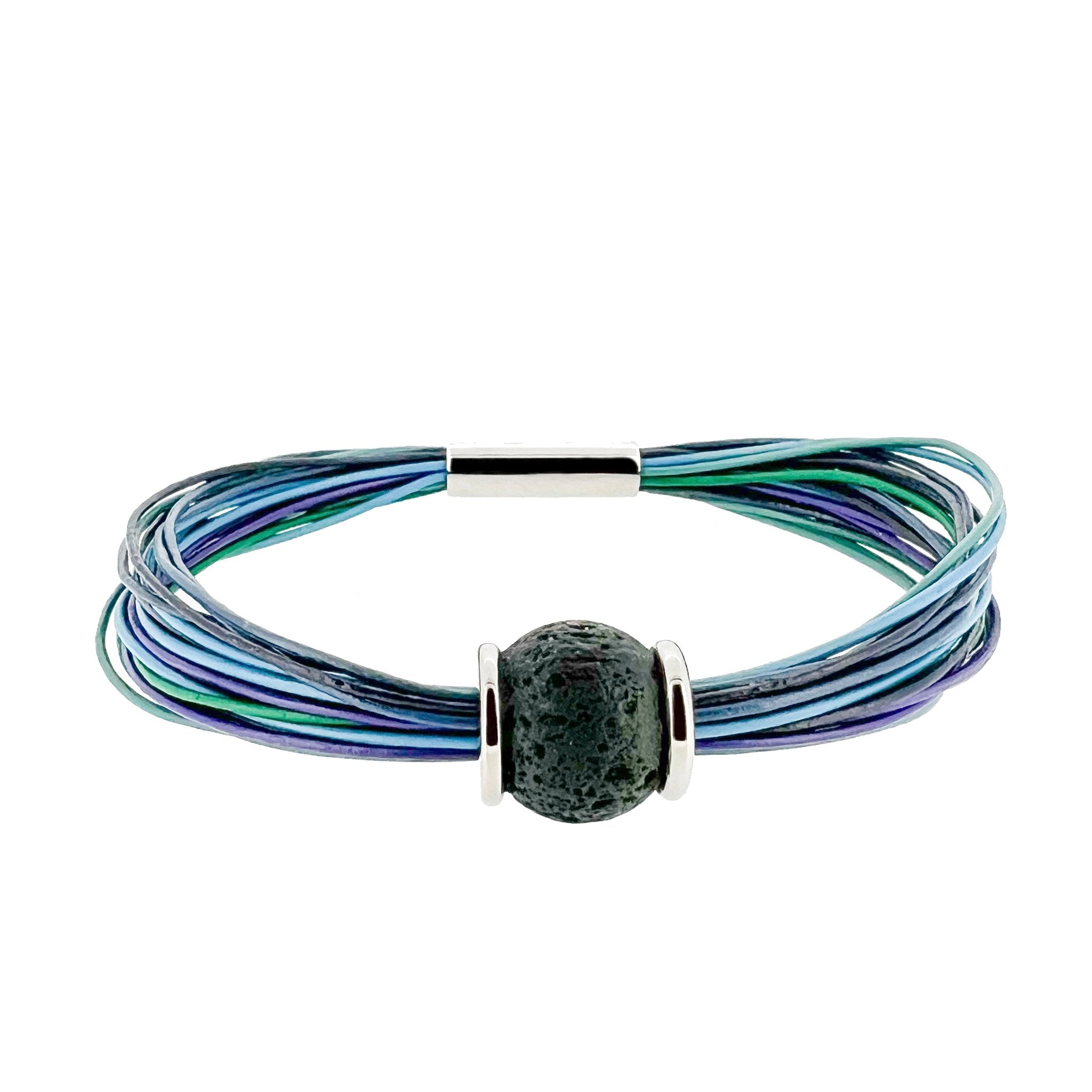 Northern Lights Bracelet w/ Lava Stone Charm - nammi.isÓfeigur