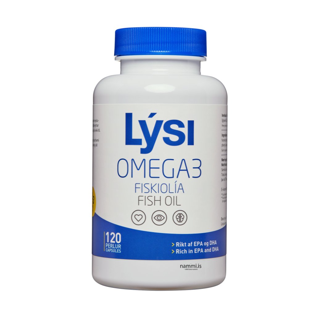 Omega - 3 Fish Oil (120 capsules) 500mg - nammi.isLýsi