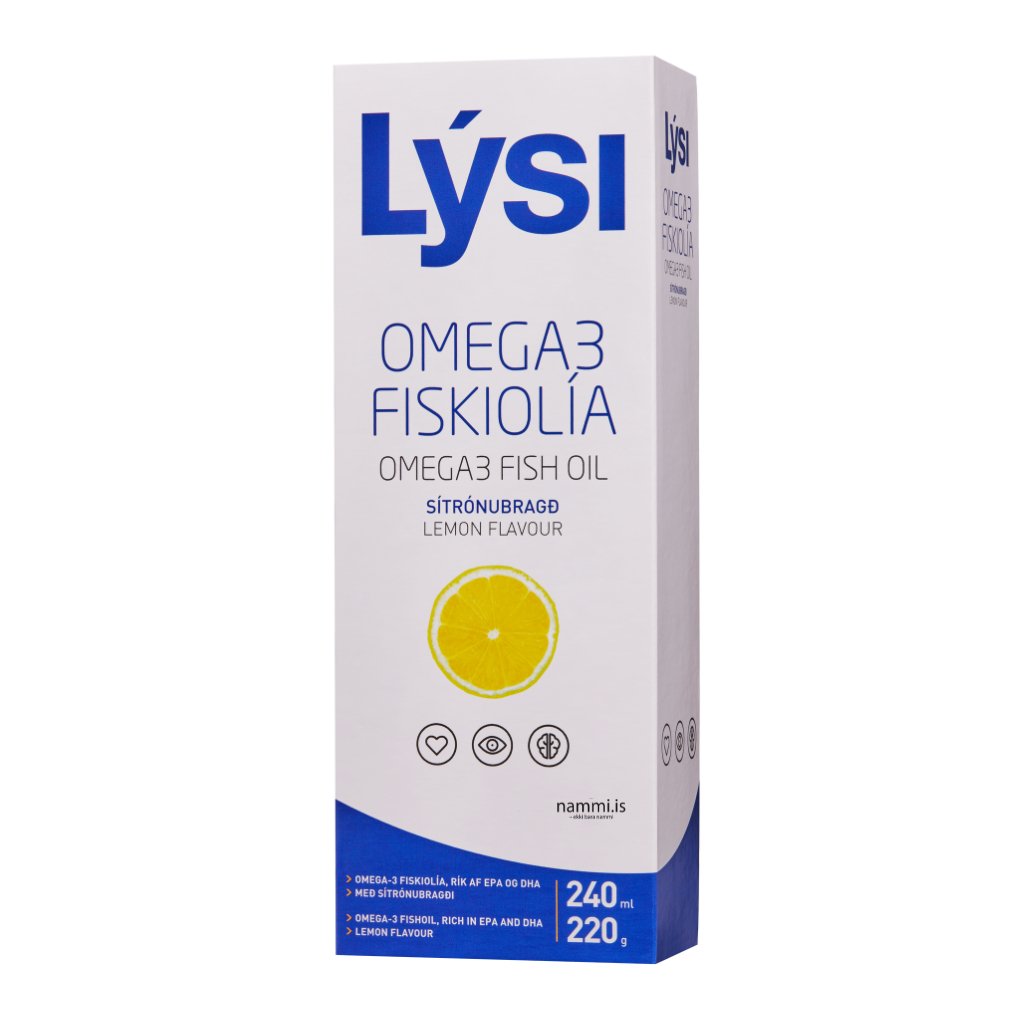 Omega - 3 Fish Oil - Lemon (240 ml) - nammi.isLýsi