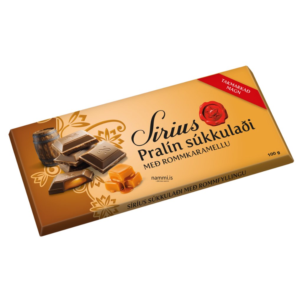 Sirius Pralin Romm Karamellu / Soft Pralin Rum Caramel Filling (100 gr.) - nammi.isNói Síríus