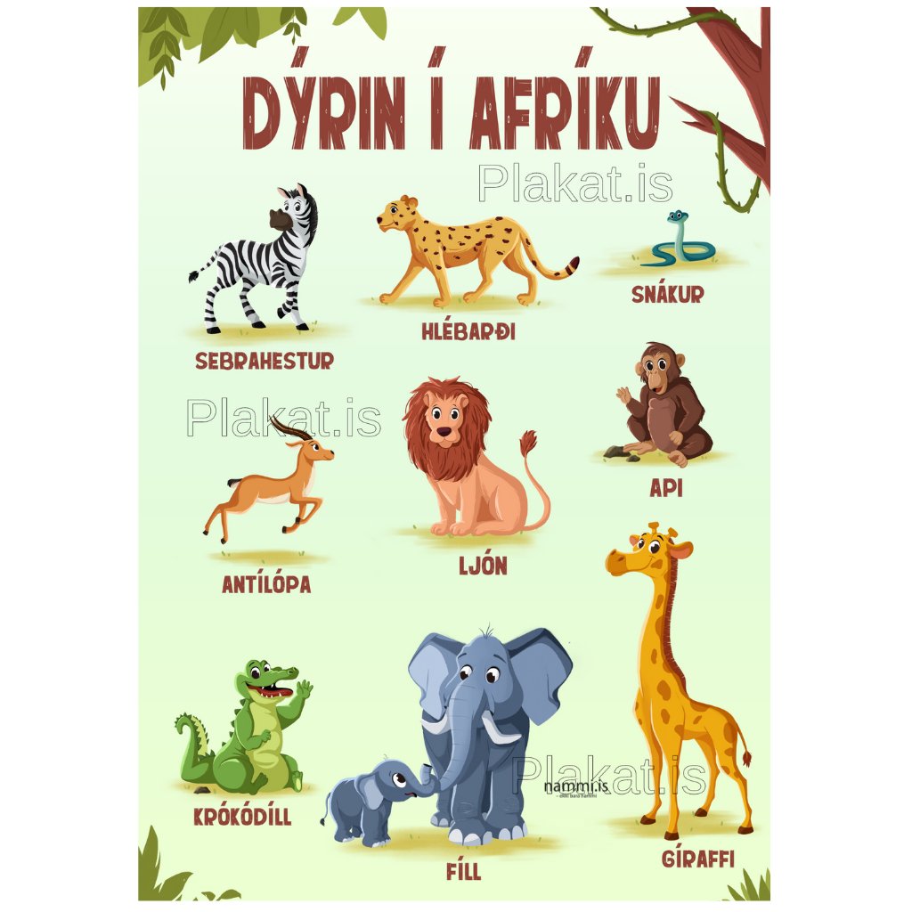 The animals of Africa / Poster - nammi.isPlakat