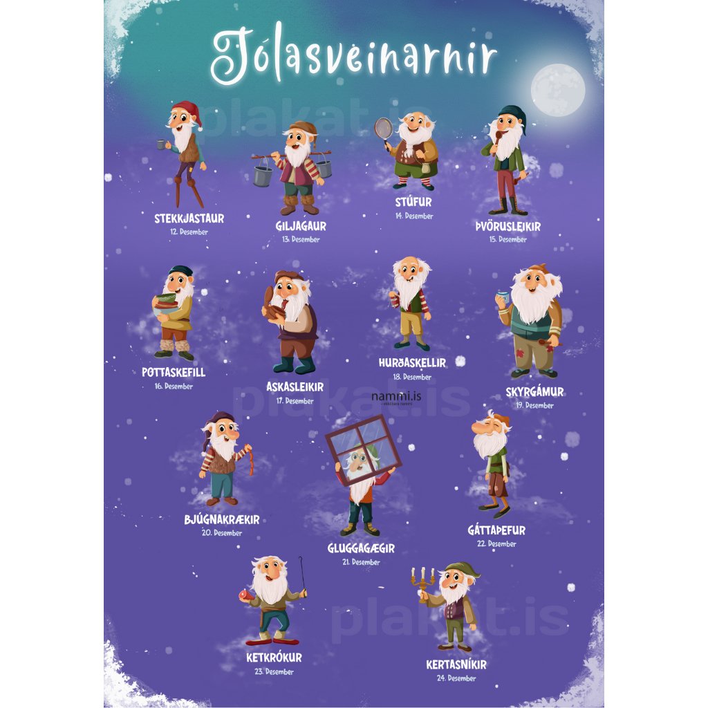 The Yule Lads Poster - nammi.isPlakat