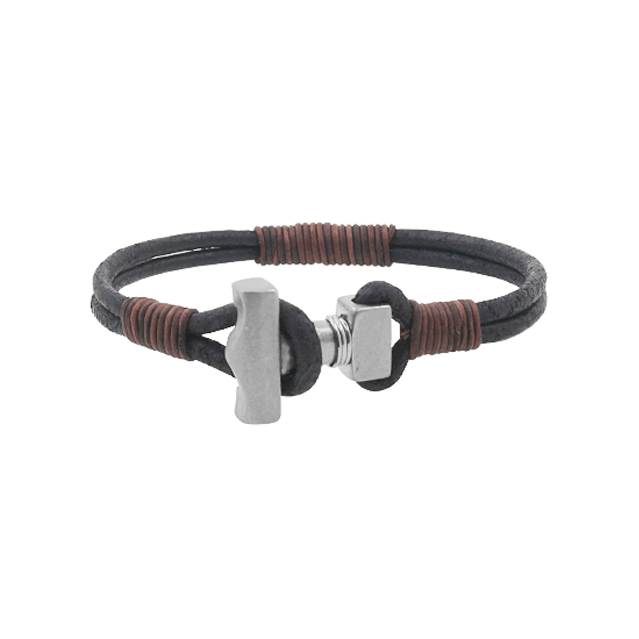 Thor´s Hammer Leather Bracelet - nammi.isZeezen