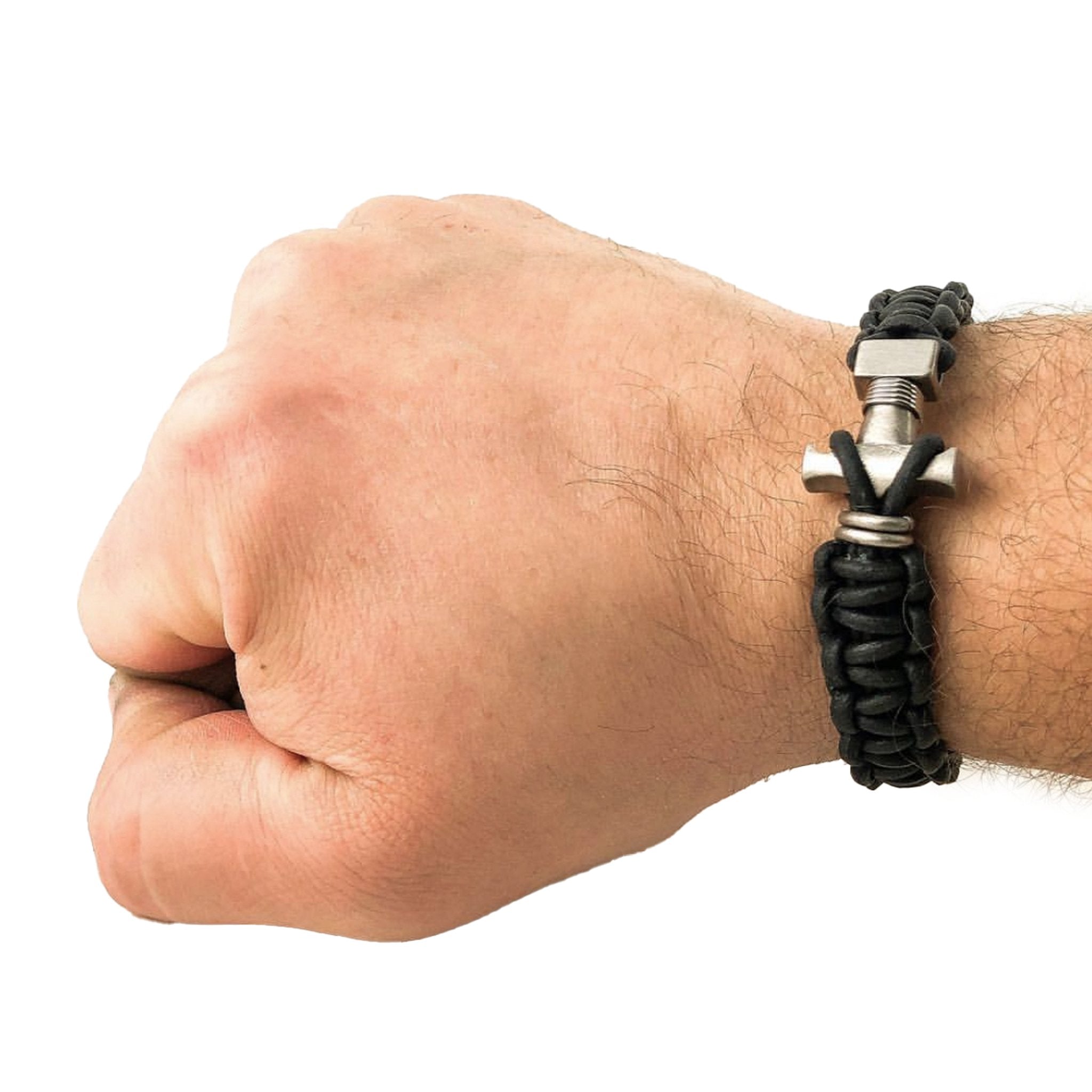 Thor´s Hammer Leather Bracelet - nammi.isZeezen