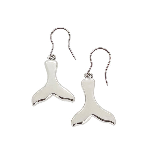 Whale Tail Earrings - Titanium - Large - nammi.isZeezen