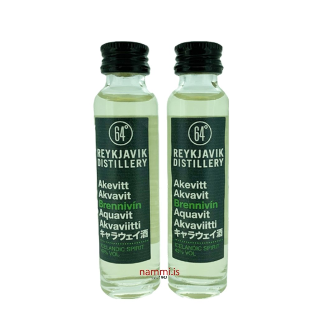 2 x Brennivin Akvavit 43% (2x20 ml.) - nammi.is64° Reykjavik Distillery