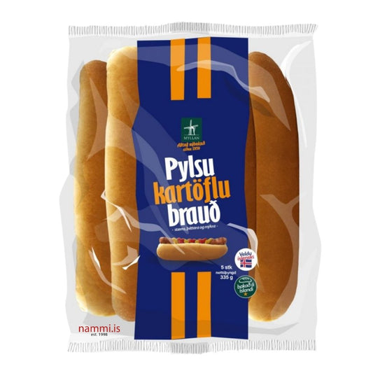 5 Potato Hot Dog Buns / Kartöflu Pylsubrauð - nammi.is