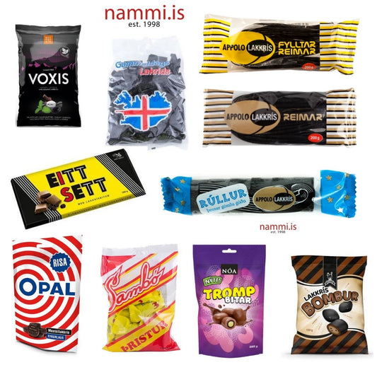 Best Icelandic Liquorice Candy Box (10 pc) 2kg - nammi.is