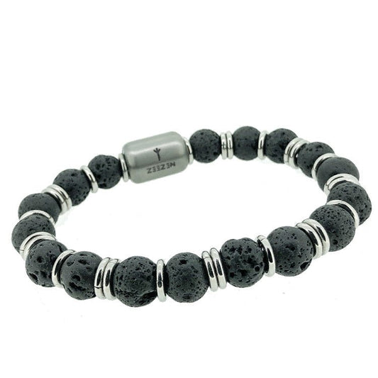 Bracelet Lava Beads 10mm w/ Magnetic Lock Mat - nammi.is