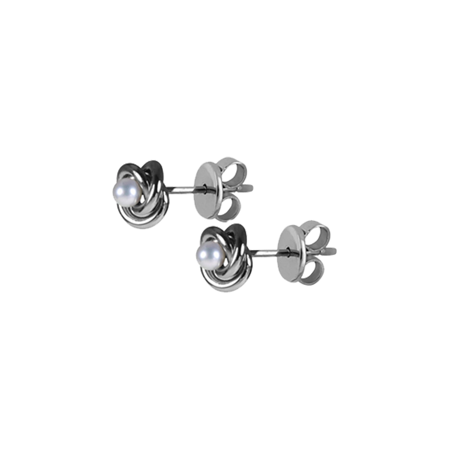 Celtic Knot Titanium Earrings w/ Fresh Water Pearl - nammi.isZeezen