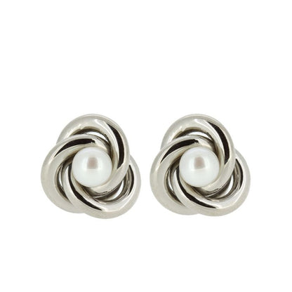 Celtic Knot Titanium Earrings w/ Freshwater Pearl - nammi.is