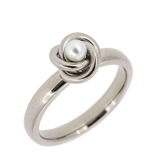 Celtic Knot Titanium Ring w/ Pearl - nammi.is