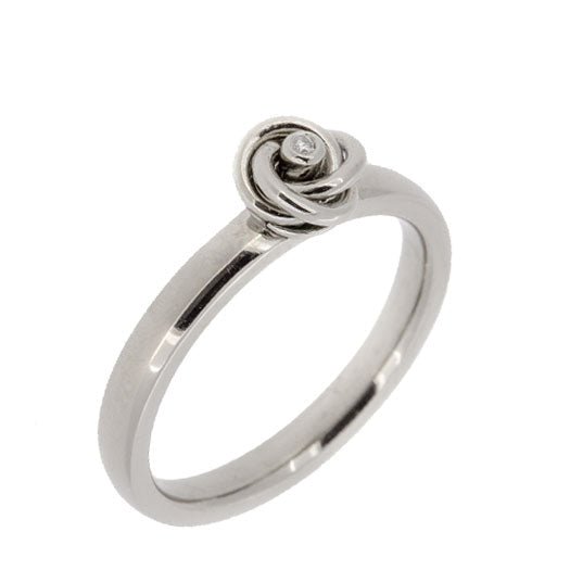 Celtic Knot - Titanium Ring w/diamond - nammi.is