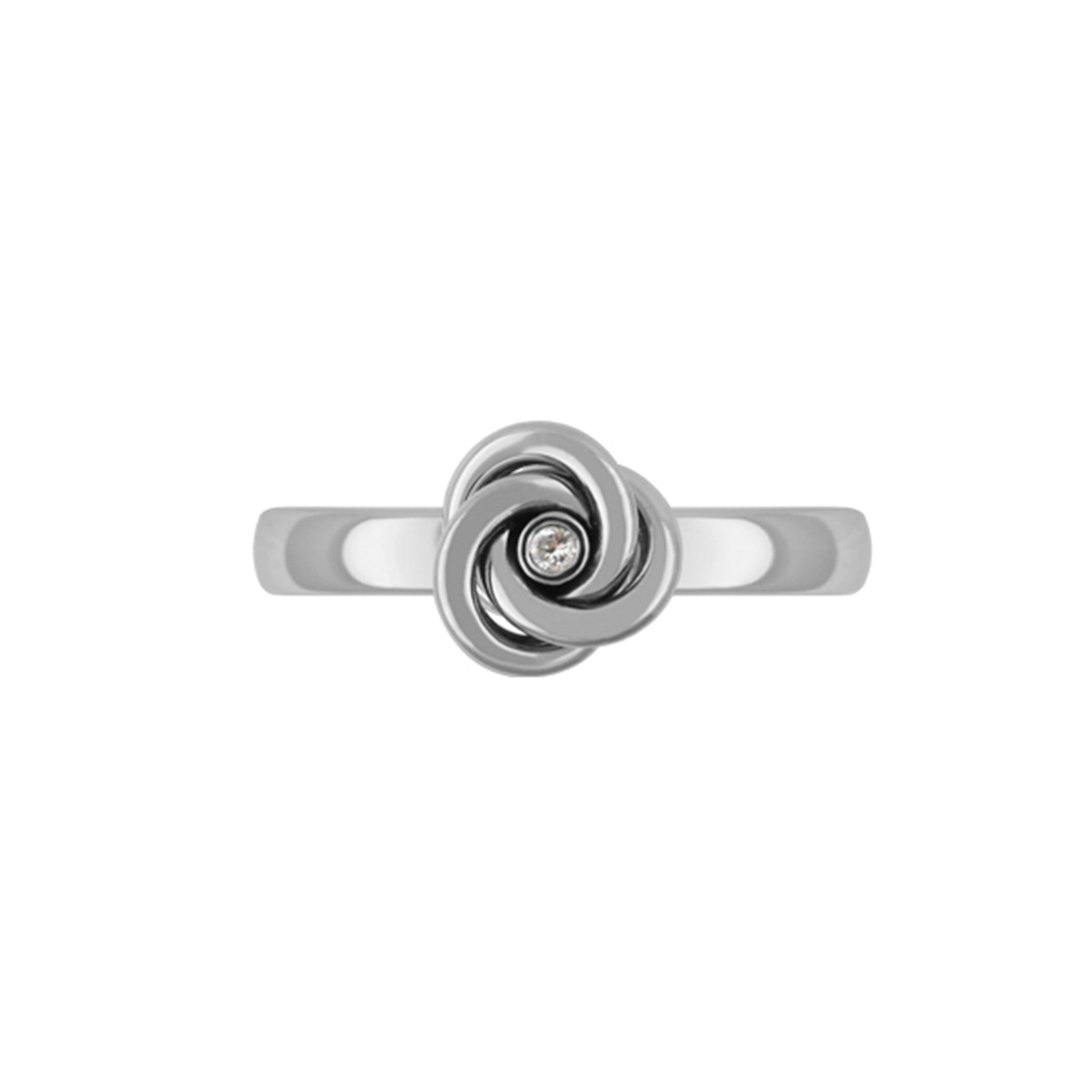Celtic Knot - Titanium Ring w/diamond - nammi.isÓfeigur