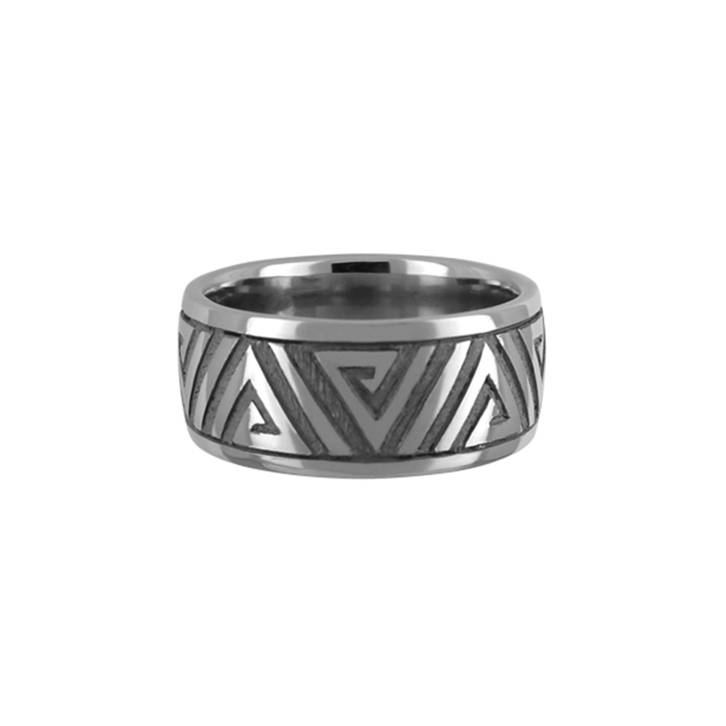 Celtic Titan Ring Hand Carved Polished/Oxidised - nammi.isÓfeigur