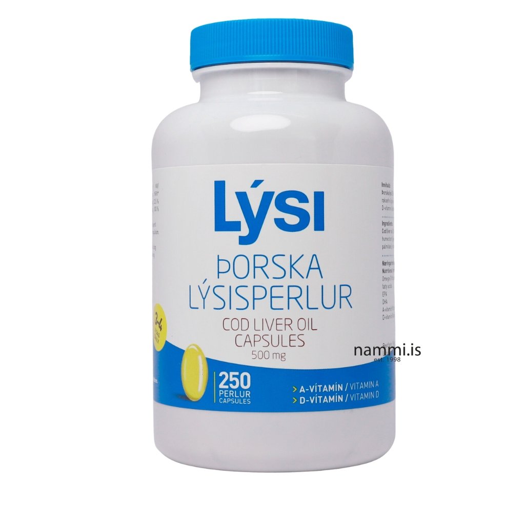Cod Liver Oil Capsules (250 pc) 500 mg - nammi.isLýsi