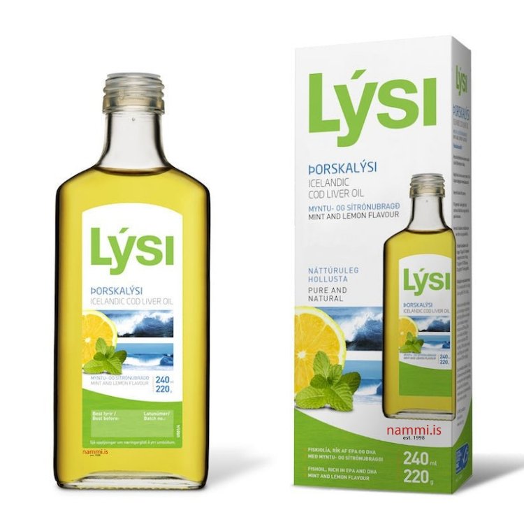Cod Liver Oil - Mint & Lemon (240 ml) - nammi.is