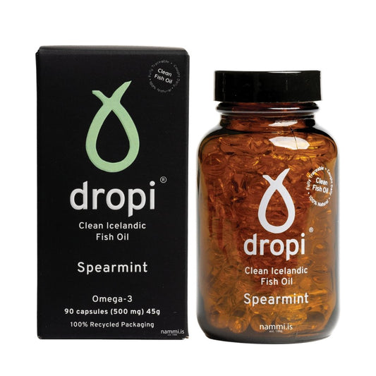 Dropi / Spearmint Cod liver oil Capsules (60 pc) - nammi.is