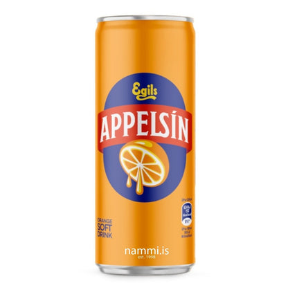 Egils Appelsín 33 cl. / Orange Soft Drink Can - nammi.isÖlgerðin