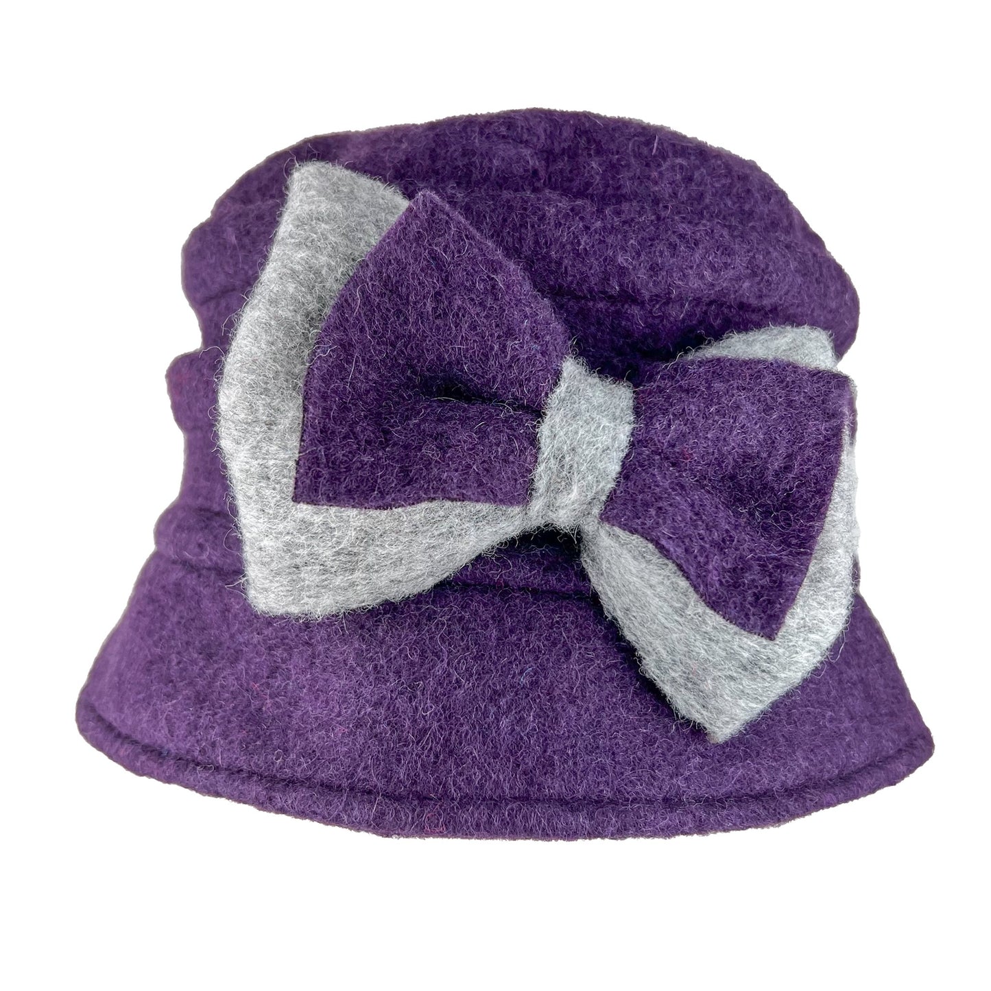 Elisabet - wool hat - purple/grey - nammi.isÓfeigur