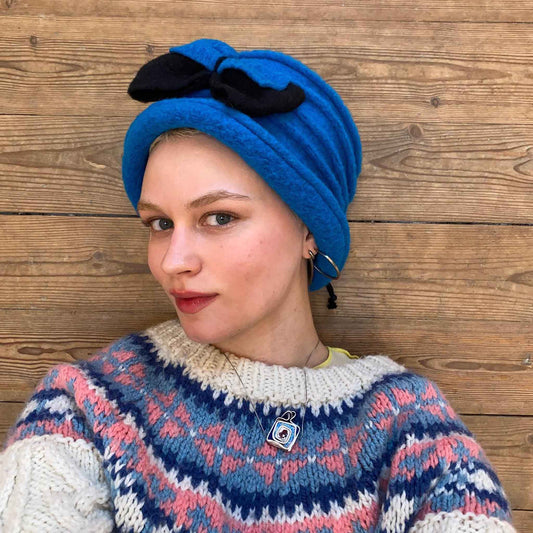 Elisabet - wool hat - turquoise - nammi.isÓfeigur