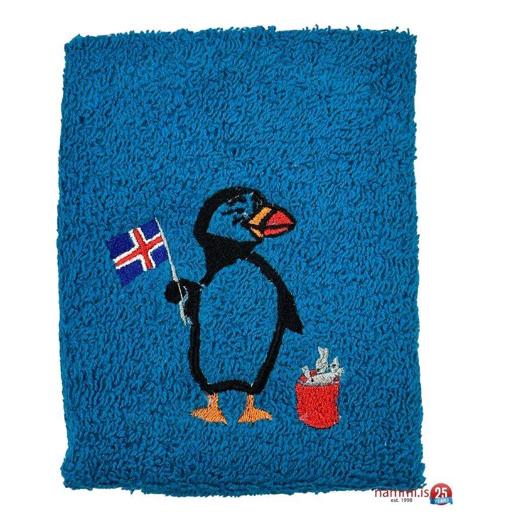 Face towel / Blue Puffin - nammi.isSA Iceland