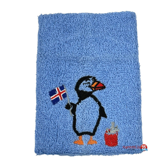Face towel / Light Blue Puffin - nammi.isSA Iceland
