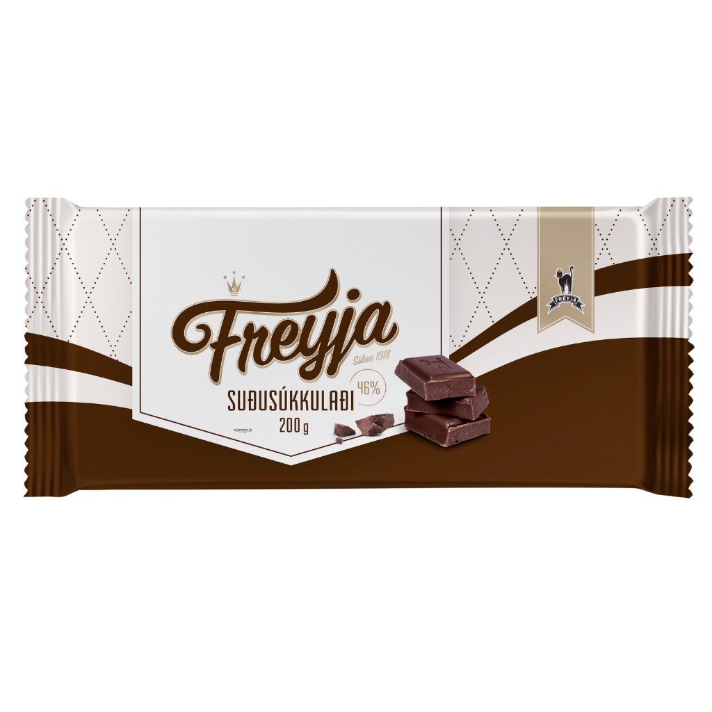 Freyju Konsum Suðusúkkulaði 46% / 200 gr. - nammi.isFreyja