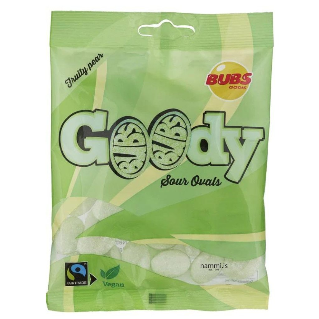 Goody Fruity Pear / Sour Ovals / 90 gr. - nammi.isnammi.is