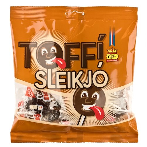 Góu Toffí sleikjó / Caramel lollypopp (200 gr.) - nammi.is