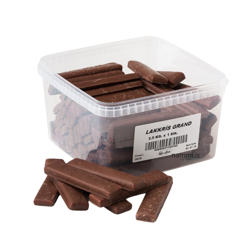 Grand Chocolate covered Liquorice with Marzipan / Súkkulaðihúðað Lakkrís & marsipan (2,5kg) - nammi.isÍsbúðin Garðabæ