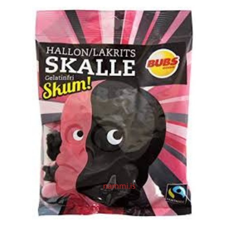 Hallon Lakrits Skalle Skum / Jellybag - nammi.is
