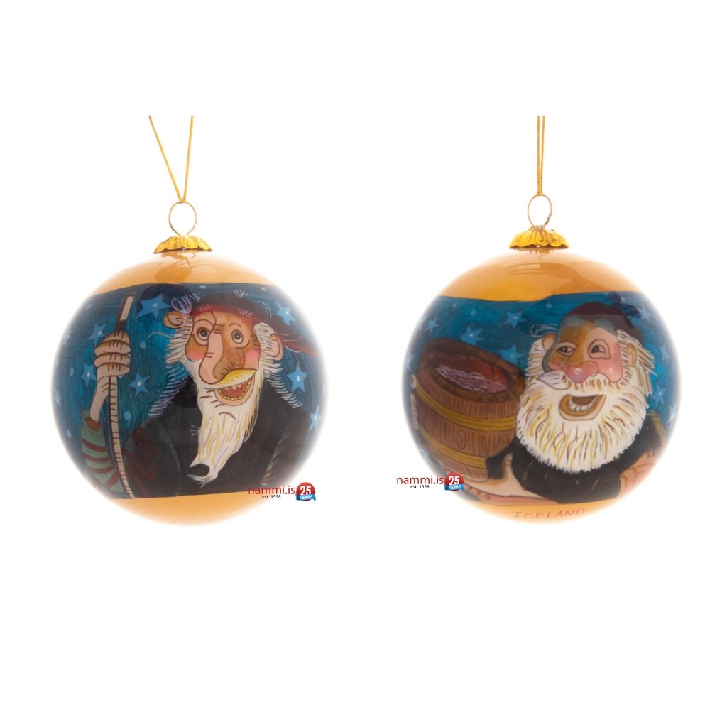 Hand Painted Christmas Baubles, GULLY GAWK & SHEEP WORRIER - nammi.isEymundsson